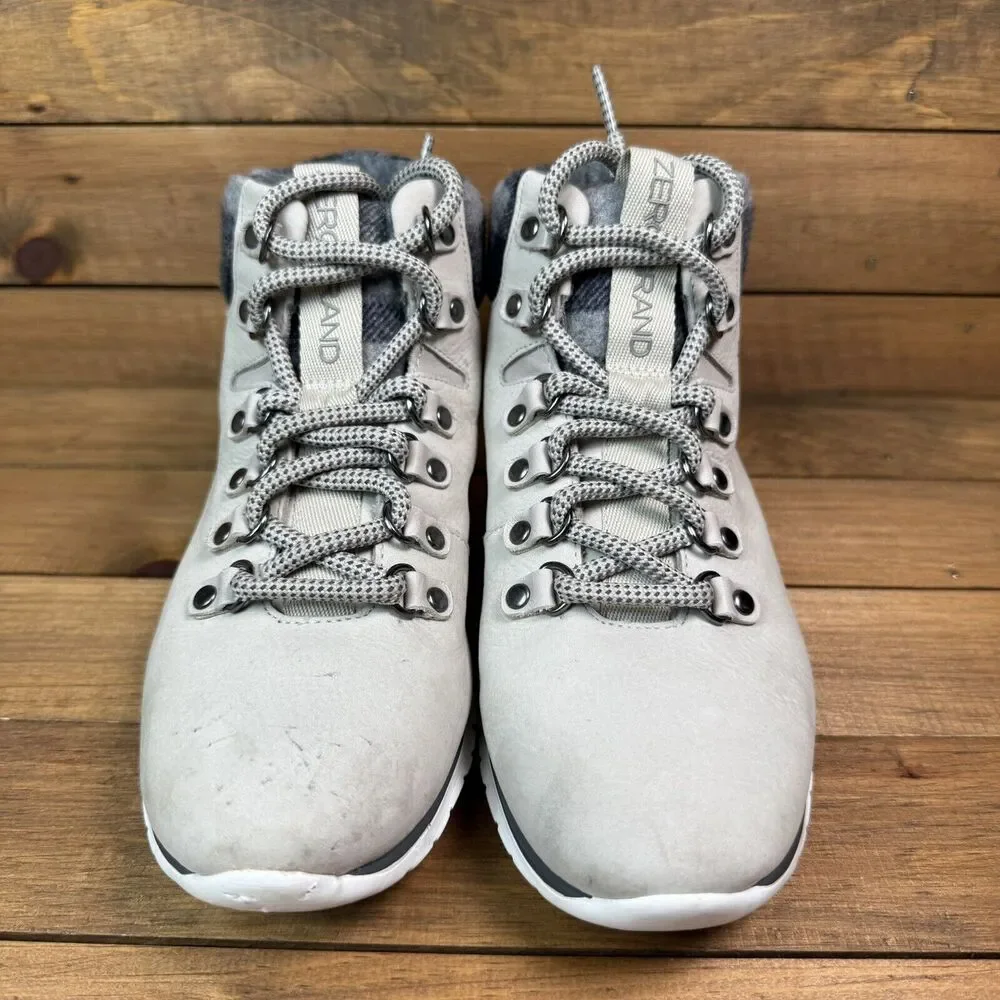 Cole Haan Womens 6 B Zerogrand Beige Hiker Boot Hiking Waterproof Suede Leather